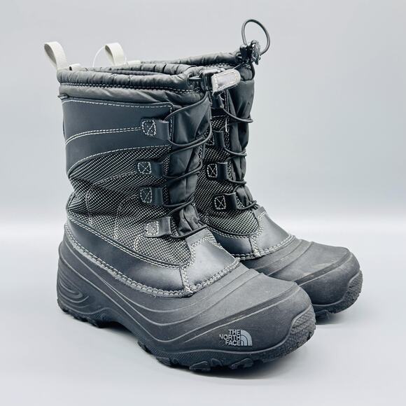The North Face Boots Boys 6 Black Thermalfelt Snow Insulated Alpenglow IV Winter - Picture 2 of 12